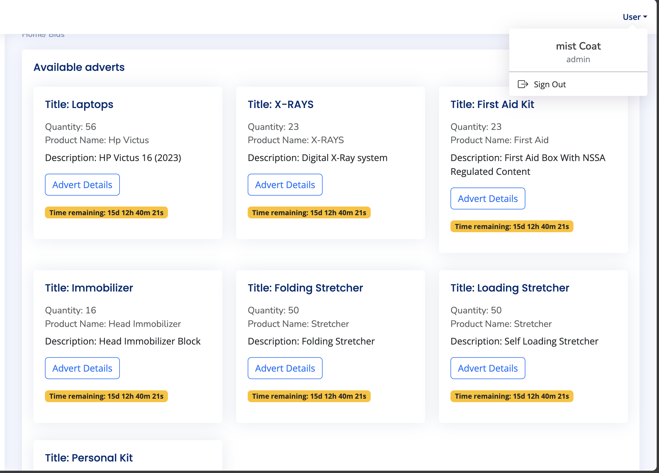 Secure Procurement Adverts